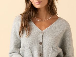 Kathryn Grey Long Sleeve Cardigan