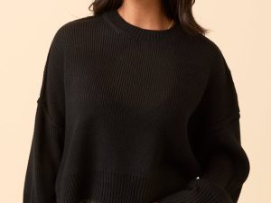 Beatrice Black Long Sleeve Sweater