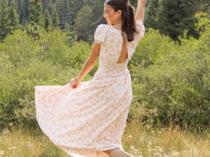 Gabriella Yellow Floral Drop Waist Maxi Dress