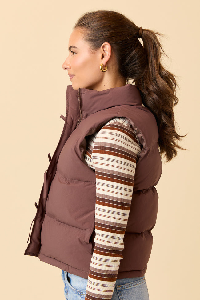 Liberty Brown Bow Puffer Vest - Image 8