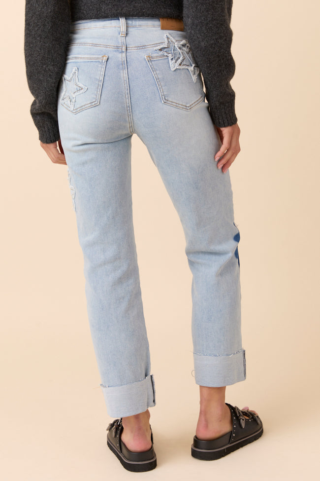 Cara Light Wash Patch Jeans FINAL SALE - Image 4