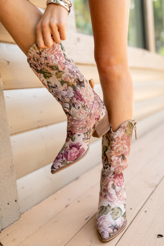 Brilee Floral Tapestry Cowboy Boots FINAL SALE - Image 2