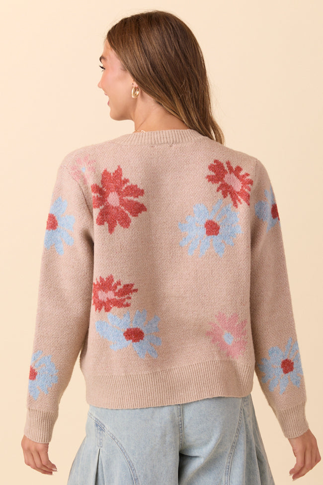 Angel Tan Floral Print Cardigan FINAL SALE - Image 6
