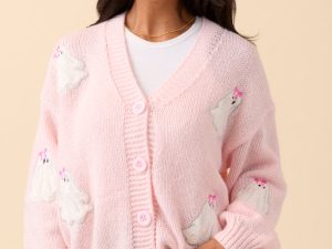 Zelda Pink Ghost Cardigan