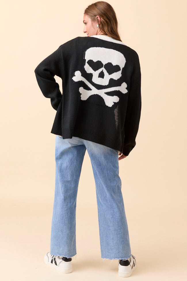 Annabelle Black and White Skull Cardigan FINAL SALE - Image 5