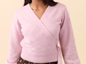 Winnie Pink Wrap Cardigan