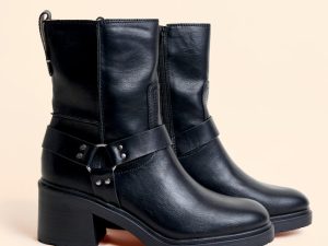 Clyde Black Moto Boots