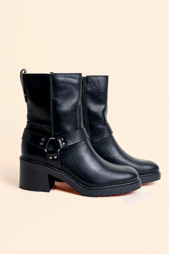 Clyde Black Moto Boots