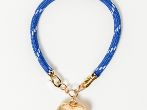 Lea Blue Puff Heart Bracelet