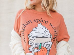 Pumpkin Spice Weather Rust Graphic Tee
