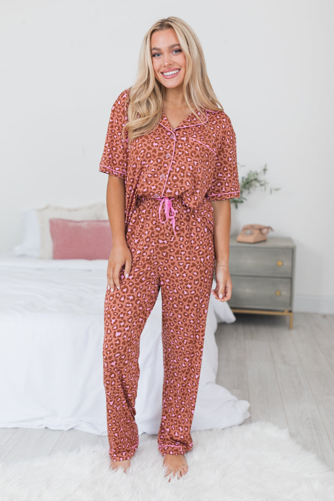 Under The Stars In Pink Catwalk Couture Bamboo Short Sleeve Pajama Top FINAL SALE - Image 3