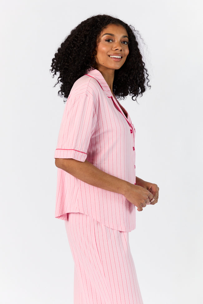 Good To Get Away Pink and Red Stripe Top FINAL SALE - Image 5