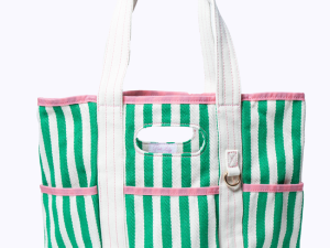 Ty Green Varsity Stripe Tote