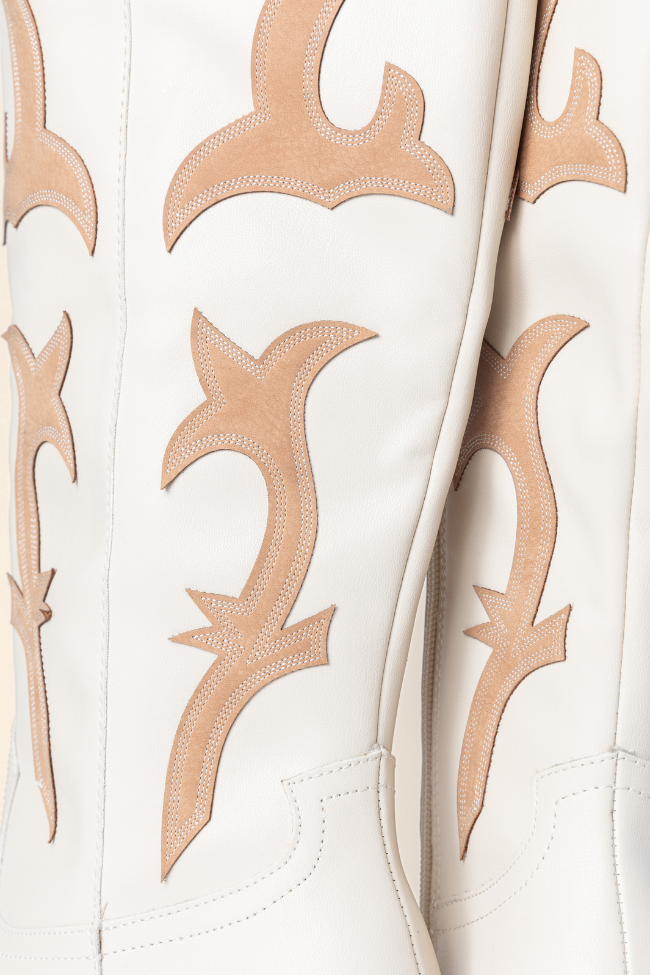 Adriana Beige Cowboy Boots FINAL SALE - Image 6