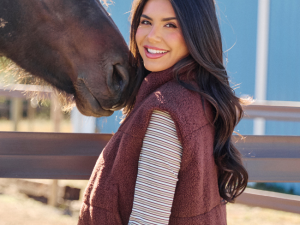 Bunny Brown Sherpa Zip Vest
