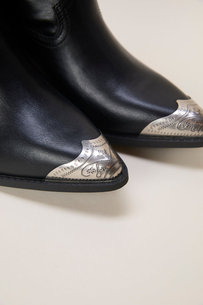 Heather Black Slouch Boots Emily Fauver X Pink Lily - Image 5