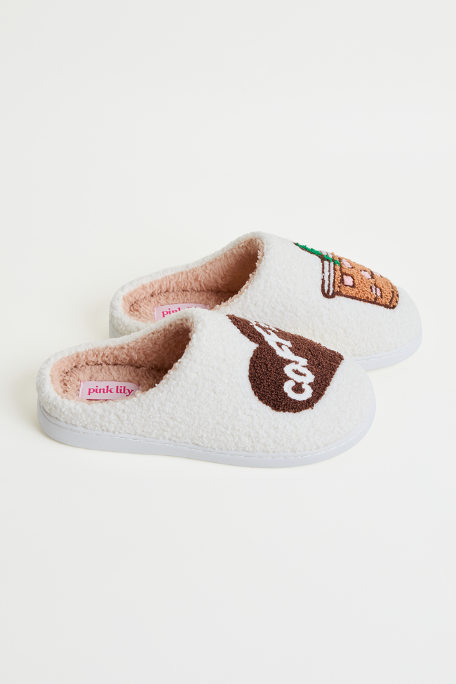 Cozi Coffee Sherpa Slippers DOORBUSTER - Image 5