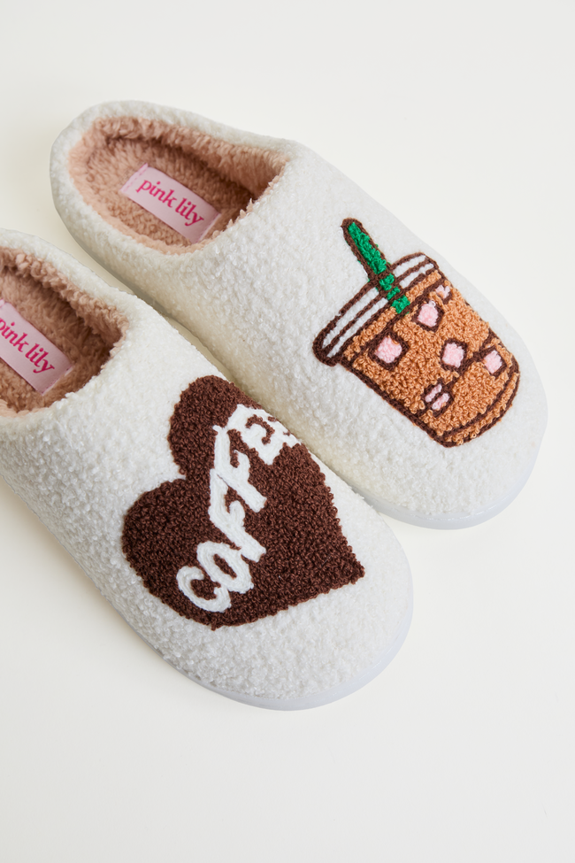 Cozi Coffee Sherpa Slippers DOORBUSTER - Image 3
