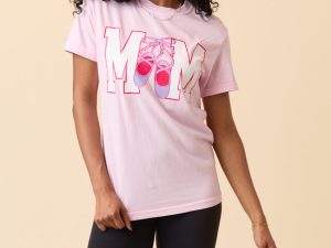 Mom Block Dance Light Pink Graphic Tee