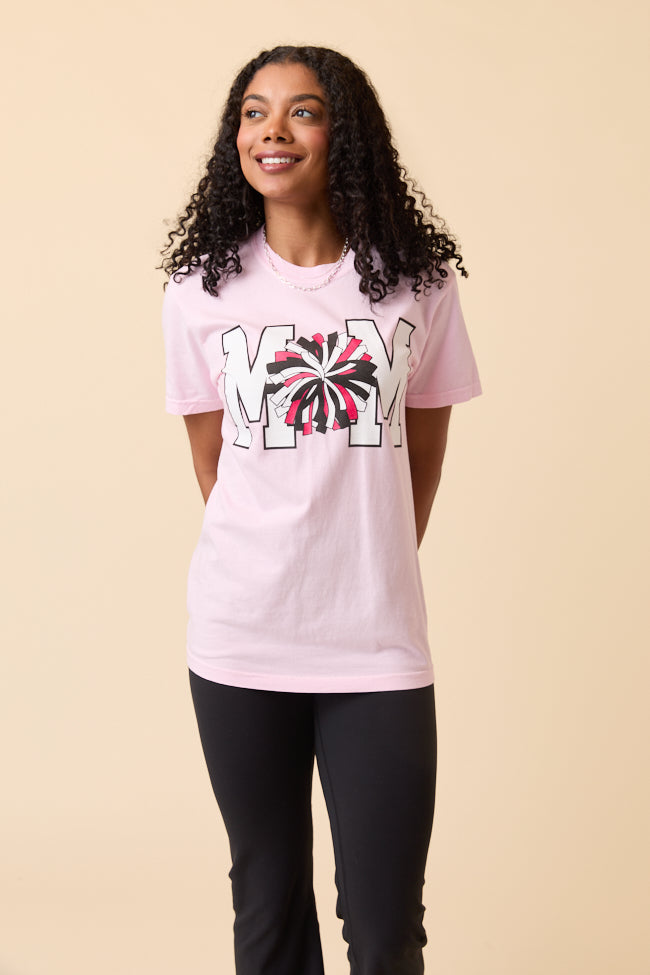 Mom Block Cheer Light Pink Graphic Tee - Image 4