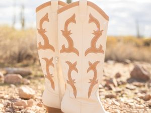 Adriana Beige Cowboy Boots FINAL SALE
