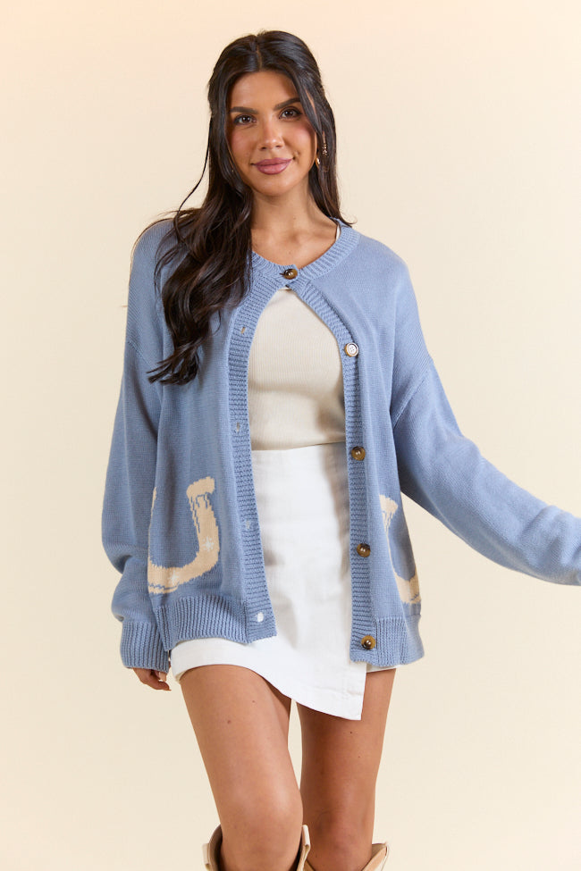 Golden Stirrups Horseshoe Cardigan - Image 6