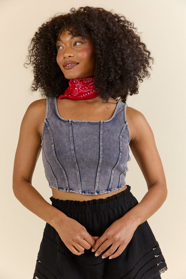 Dallas Daydreams Denim Corset FINAL SALE