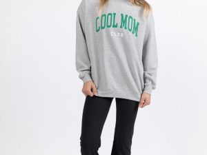 Cool Mom Club Light Grey Graphic Sweatshirt