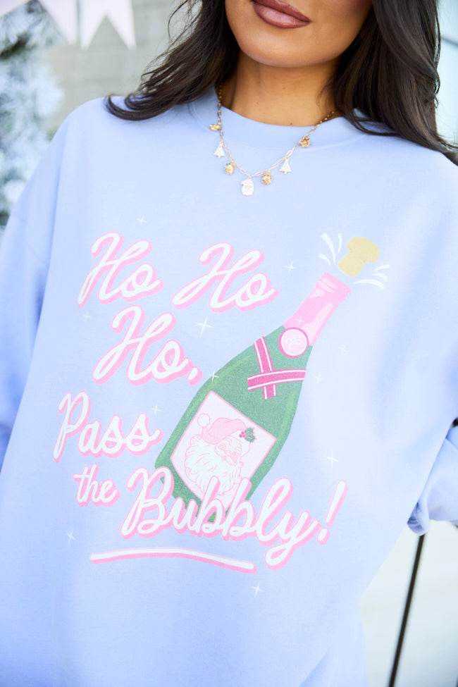 Pass The Bubbly Periwinkle Graphic Sweatshirt - Image 2