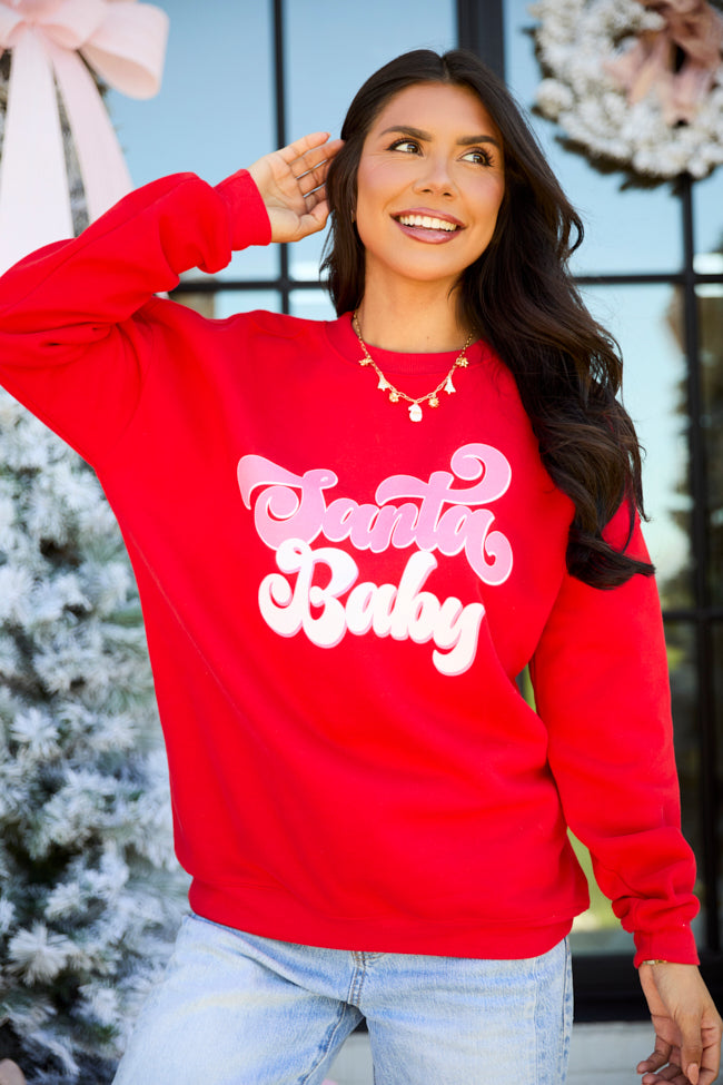 Santa Baby Red Graphic Sweatshirt - Image 2