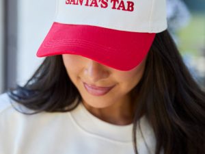 Put It On Santa's Tab Red Trucker Hat
