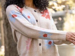 Angel Tan Floral Print Cardigan FINAL SALE