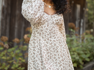 Rosemary Brown Floral Mini Dress FINAL SALE