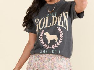 Stay Golden Society Dark Grey Graphic Tee
