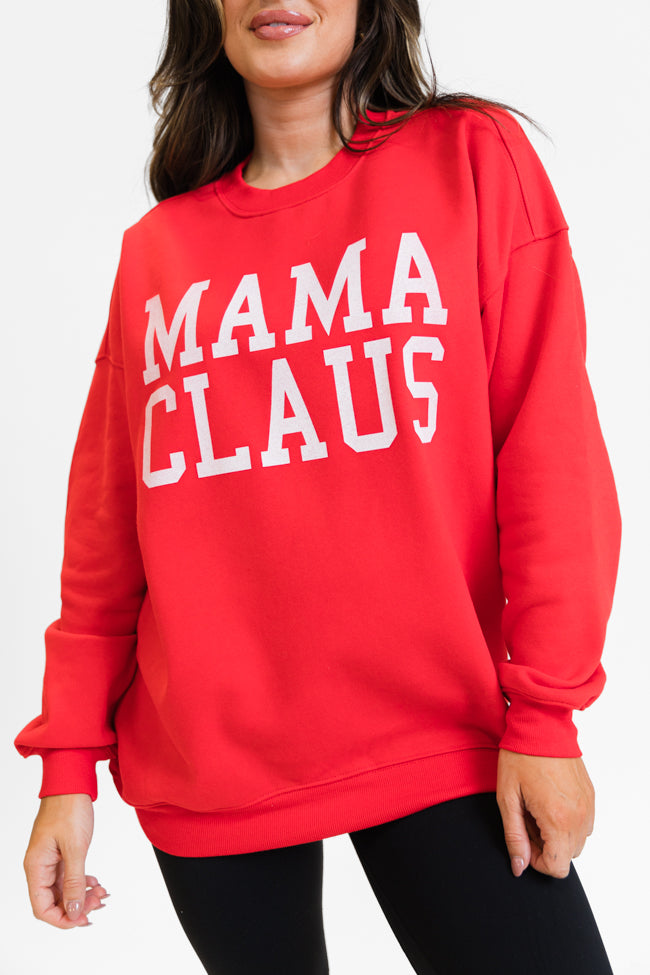 Mama Claus Red Graphic Sweatshirt - Image 4