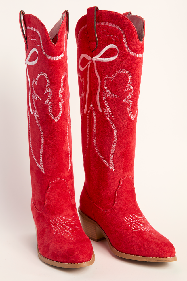 Boss Bow Red Boots - Image 7