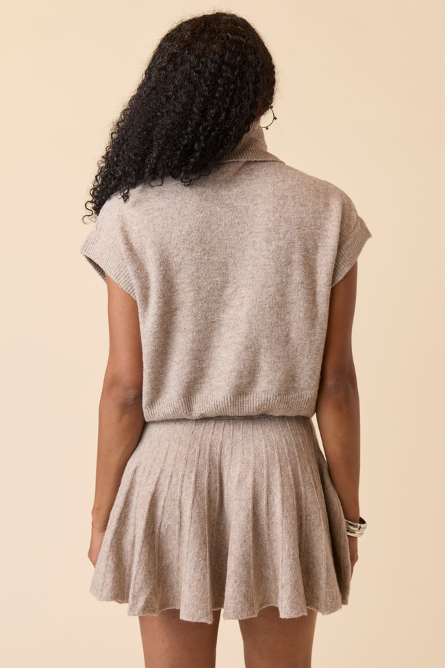 Deb Tan Turtleneck Sweater Skirt Set - Image 8