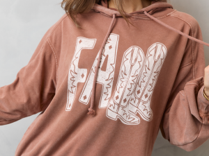 Fall Chestnut Oversized Graphic Hoodie