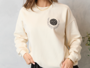 Meet Me In The Bleachers Volleyball Cream Sweatshirt