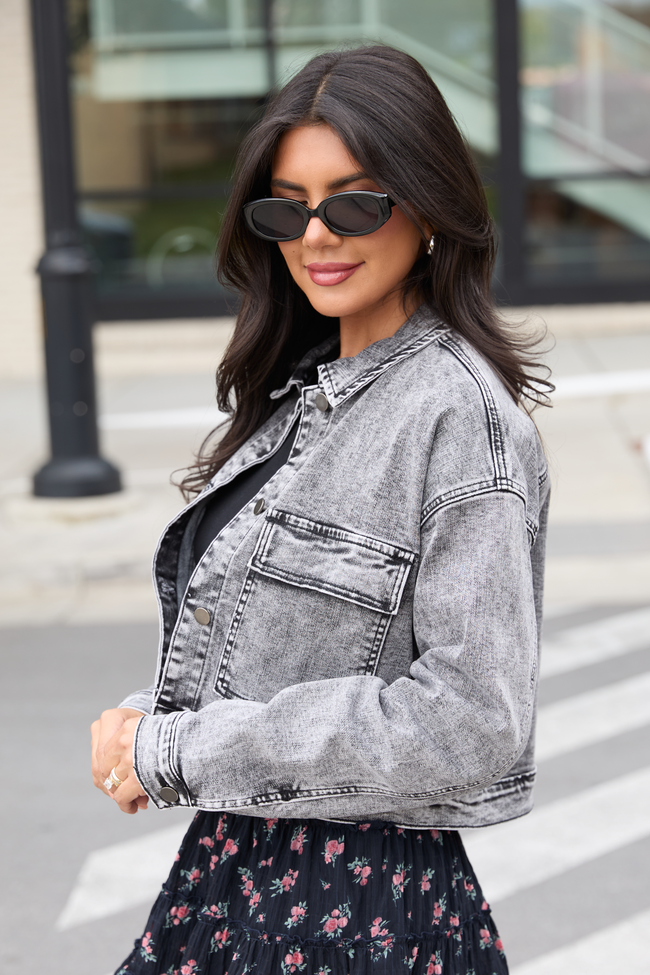 My Favorite Black Wash Denim Jacket - Image 3