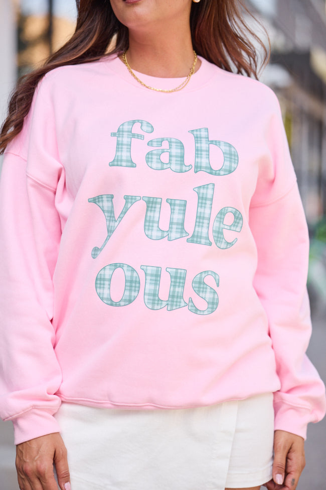 Fabyuleous Light Pink Graphic Sweatshirt - Image 2