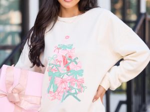 Bow Tree Cream Graphic Sweatshirt