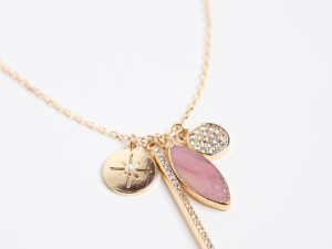 Viviana Pink Charm Necklace