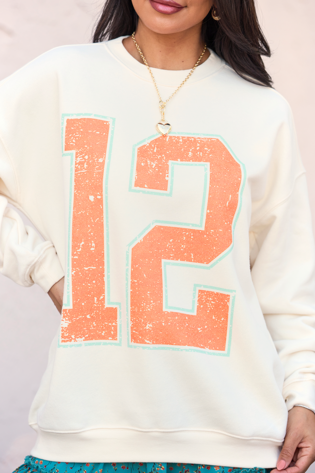 12 Cream Graphic Sweatshirt - Image 3