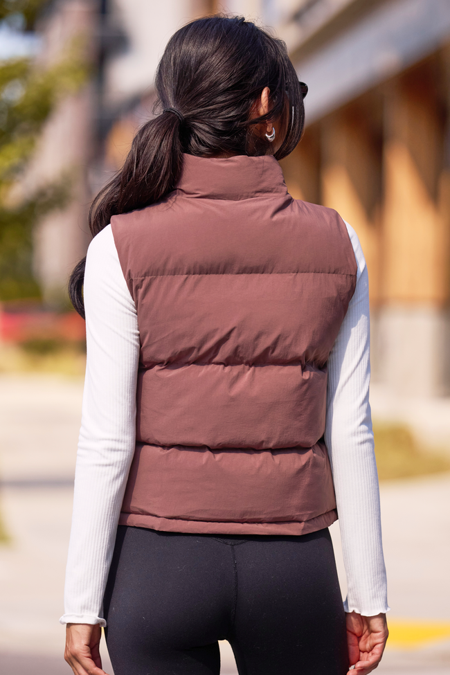 Liberty Brown Bow Puffer Vest - Image 4