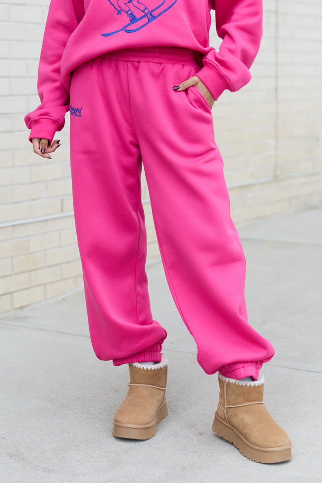 Cowgirl Ski Club Pink Sweatpants - Image 2