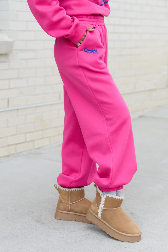 Cowgirl Ski Club Pink Sweatpants - Image 3