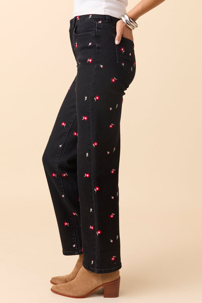 The Piper Embroidered Straight Leg Jeans - Image 3