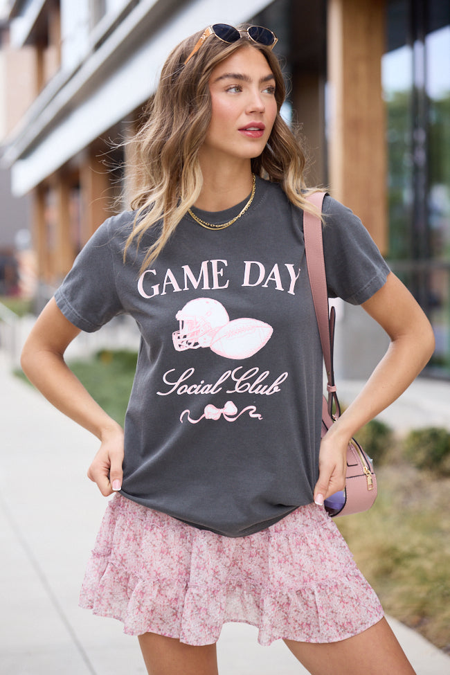 Game Day Social Club Dark Grey Graphic Tee - Image 4