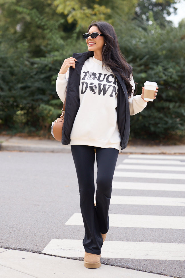 Touchdown Printed Cream Graphic Sweatshirt - Image 3